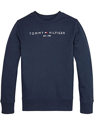 Tommy Hilfiger Bluza dziecięca Unisex Essential Sweatshirt bez kaptura, Zmierzch Marynarki, 12 lat