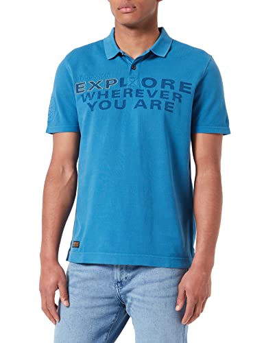 camel active Męska koszulka polo, niebieski (Aqua Blue), 6XL
