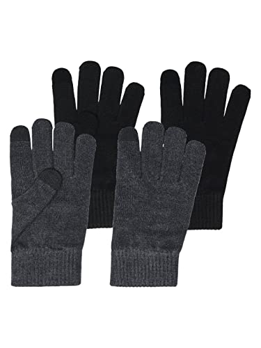ONLY Rękawiczki damskie (opakowanie 100 sztuk), Ciemnoszary melanż/opakowanie: dgm + czarny, Rozmiar Uniwersalny