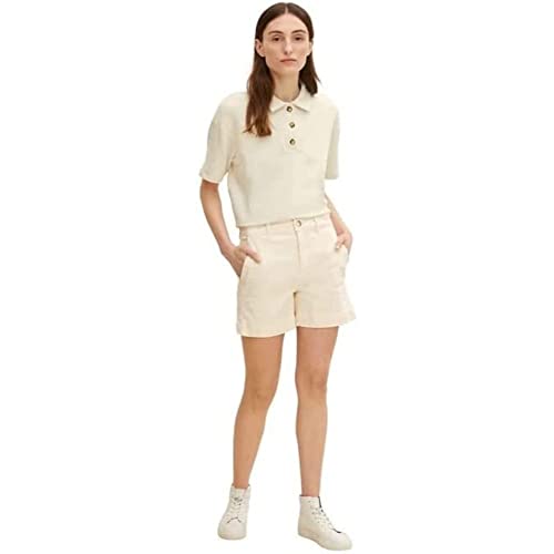 TOM TAILOR Damski Szorty jeansowe z wysokim stan 1031327, 29511 - Soft Neutral Beige, 29