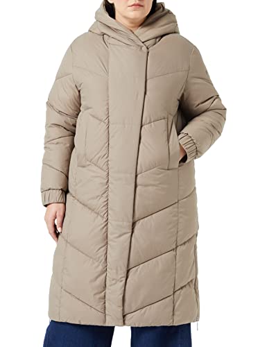 Taifun Damski płaszcz 250036-11618, niewełna, kolor taupe, 44 (DE)