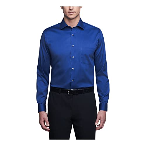 Van Heusen Męska koszula z długim rękawem Regular Fit Flex Collar Stretch Solid Smoking