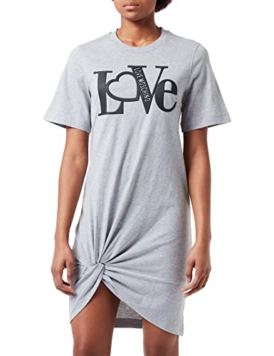Love Moschino T- Shape Sukienka Damska, Jasnoszary Mieszany, 40