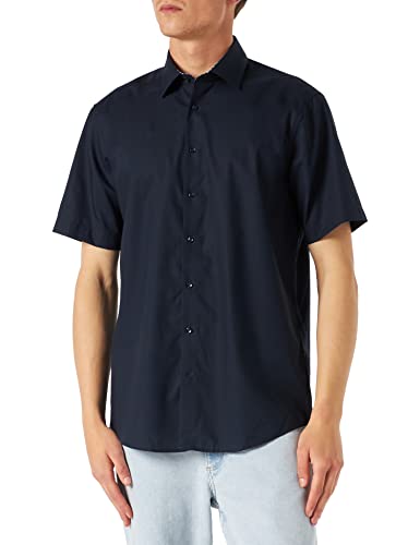 Seidensticker Męska koszula biznesowa, granatowy, 39