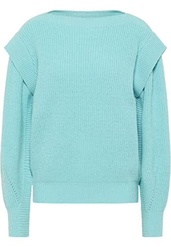 aleva Damski sweter z grubej dzianiny 19025280-AL04, niebieski, XL/XXL, niebieski, XL-XXL