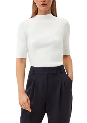 s.Oliver Bernd Freier GmbH & Co. KG Sweter damski, z krótkim rękawem, biały, 46 (DE), biały, 46