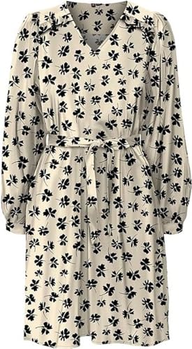 Vero Moda Damska sukienka Vmpica L/S V-Neck Abk Dress WVN Btq, Whitecap Gray/Aop: pica, XL