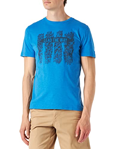 Camel Active T-Shirt Męski 409745/7T57, Niebieski Strong Blue, Xl