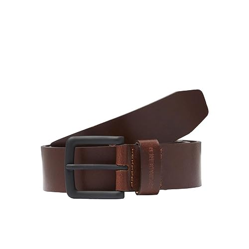 Bestseller A/S Męski pasek JACROMA Leather Belt NOOS, brązowy Stone, 90, brązowy kamień