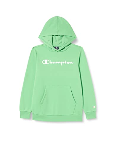 Champion Bluza chłopięca Legacy American Classics-Ultra Light Powerblend Fleece Logo Hooded, jasnozielony, 7-8 Lat