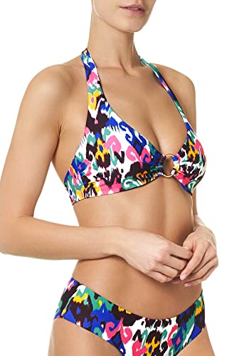goldenpoint Bikini damski kostium kąpielowy, trójkątny biustonosz, pierścień, Bohemian Ikat, wielokolorowa, 90B