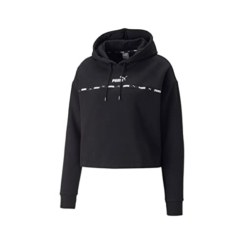 PUMA Damska bluza z kapturem Power Tape FL, czarna, L, czarny, L