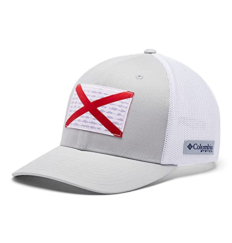 Columbia Pfg siatka ryba flaga czapka z daszkiem czapki Szary Chłodna szara/biała/biała flaga Al-Fish XL