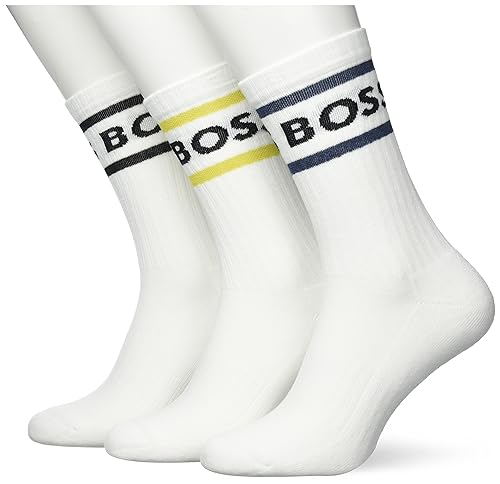 BOSS Męskie skarpety sportowe Crew Socks Finest Soft Cotton 3 pary, Naturalny106, 39-42