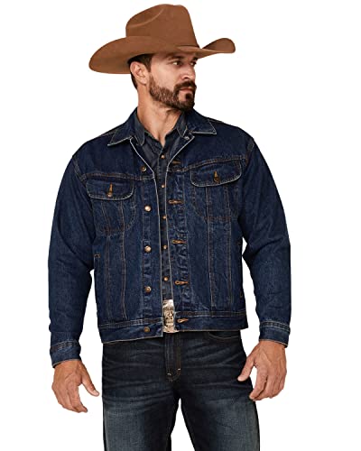 Wrangler Męska kurtka dżinsowa bez podszewki z wytrzymałym zużyciem, kurtka dżinsowa bez podszewki (1 szt.), Starożytne indygo, XXL Tall
