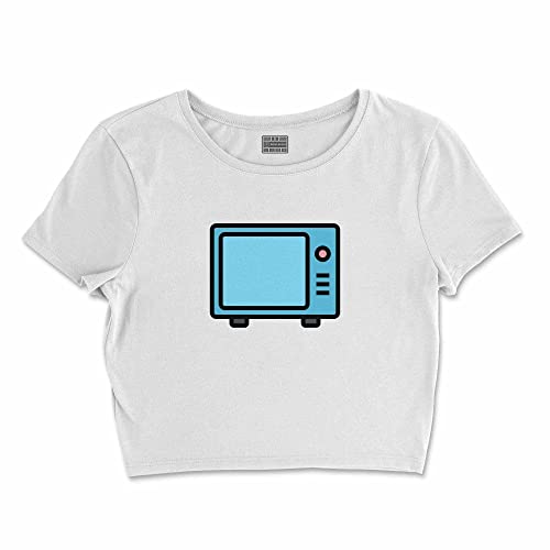 Bona Basics, Damski T-shirt basic, z nadrukiem cyfrowym, 100 bawełny, biały, swobodny, damski top, rozmiar: M, biały, M