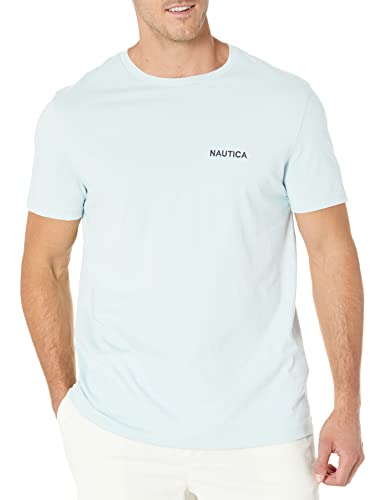 Nautica Męski t-shirt z krótkim rękawem z okrągłym dekoltem