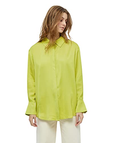 Minus Damska koszula oversize Kamia 2, jasna limonka, 8, Jasna limonka, 34