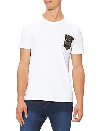 Frenchcool Blanc À Poche Luxury T-shirt męski, biały, XXL