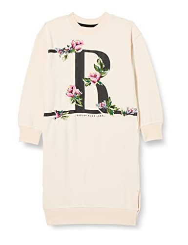 Replay Dziewczęca sukienka SG3628, 011 Off White, 10A