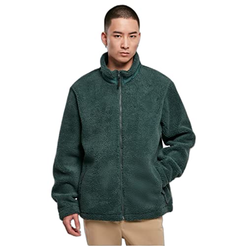 Urban Classics Damska kurtka Basic Sherpa, zielony butelkowy, 4XL