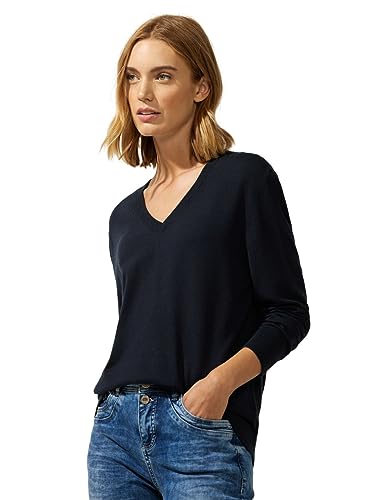 Street One Damski sweter z dzianiny, Deep Blue, 36