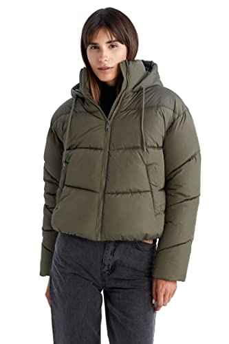 DeFacto Pikowany płaszcz damski – DeFacto pikowana kurtka damska (khaki, S), khaki, S