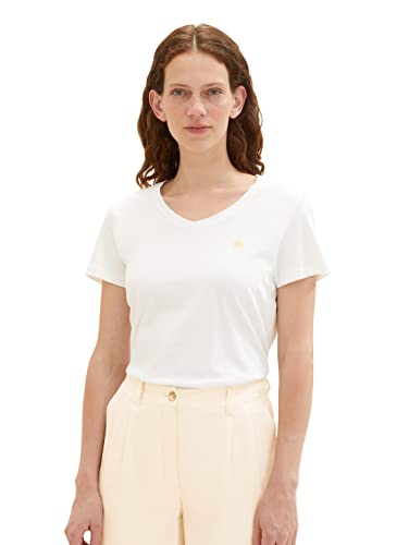 TOM TAILOR Damska koszulka z nadrukiem, 10315 - Whisper White, M