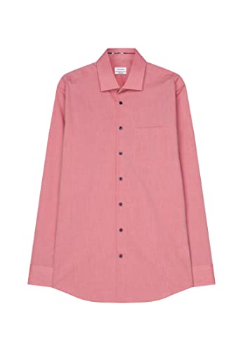 Seidensticker Męska koszula biznesowa, czerwony, 46 PL