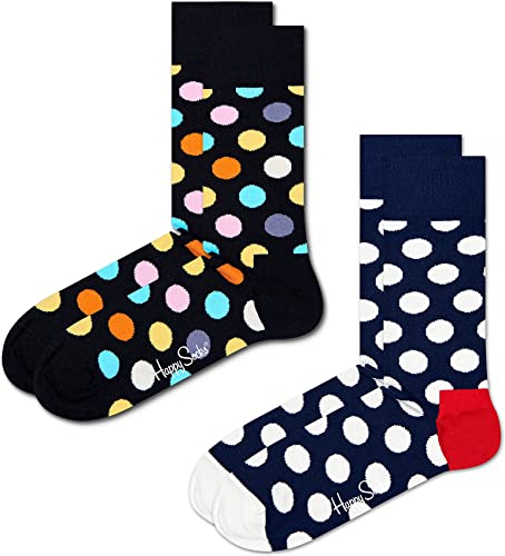 Happy Socks kolorowe i zabawne skarpetki 2-Pack Classic Big Dot Socks Rozmiar 36-40