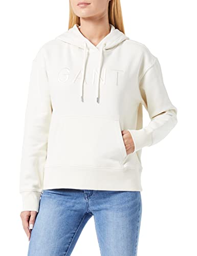 GANT Damska bluza z kapturem D2. Tonal Hoodie sweter z kapturem, kremowy, XXL