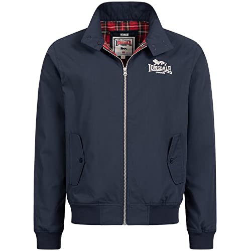 Lonsdale Męska kurtka klasyczna na każdą pogodę, Navy/Silver, S