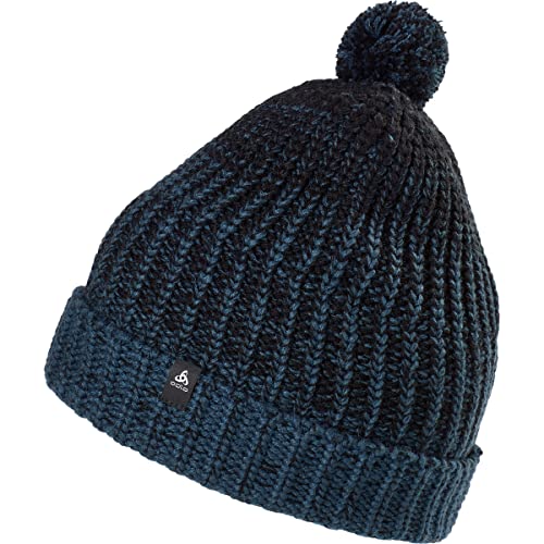 ODLO Unisex ciężka dzianinowa czapka na zimną pogodę, niebieskie skrzydło turkusowo-czarny, jeden rozmiar