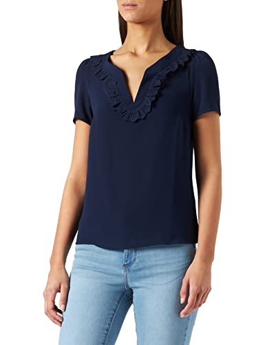 Naf Naf T-shirt damski, niebieski morski, XS