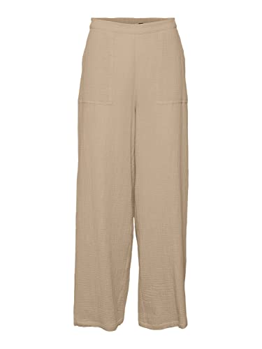 Vero Moda Vmnatali Nia HW Pant Wvn Spodnie Damskie, Irish Cream, S