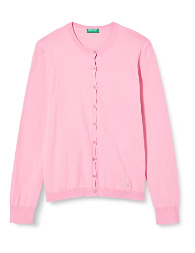United Colors of Benetton Sweter kardigan dziewczęcy, Rosa Intenso 05f, XL