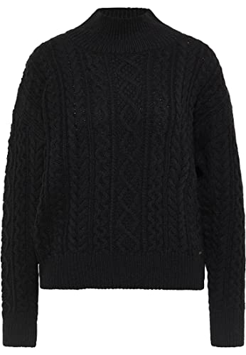 DreiMaster Vintage Damski sweter z dzianiny, czarny, M/L