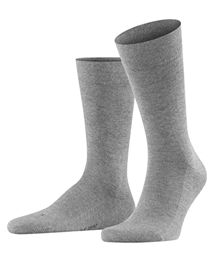 FALKE Mężczyźni Skarpety Sensitive London M SO Zrównoważona Bawełna bezuciskowe 1 Para, Szary (Light Grey Melange 3390), 43-46