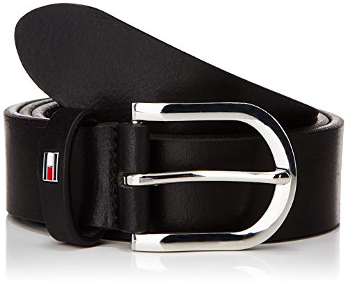 Tommy Hilfiger skórzany pasek damski New Danny Belt, czarny, 85 cm