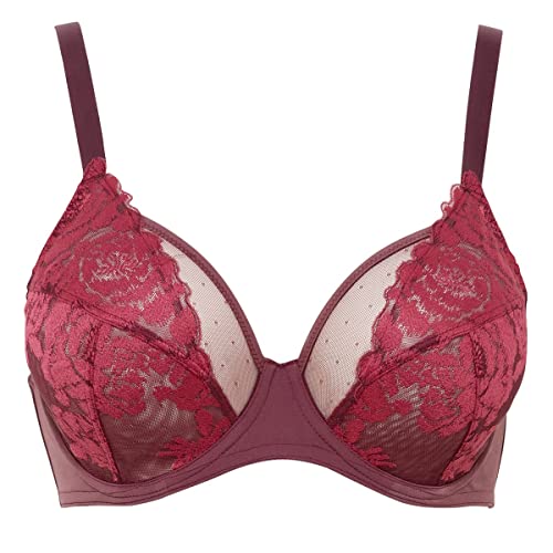 Maison Lejaby Fleur Ikat Biustonosz, Bordowy, 95D Kobiety, Bordowy, 80D