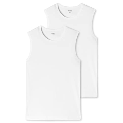 Uncover by Schiesser Męski tank top z okrągłym dekoltem, 2 sztuki, biały, XL, biały, XL