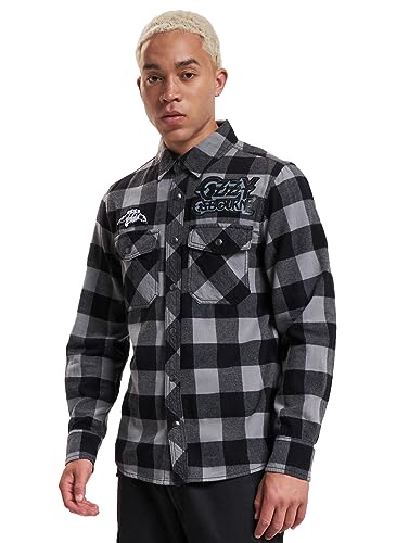 Ozzy Osbourne Check Shirt męska koszula z długim rękawem czarno-szara band-Merch, zespoły, kemping, festiwal, muzyka, czarny, 3XL