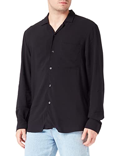 HUGO Męska koszula Ello, czarna 1, L, czarny (Black1), L