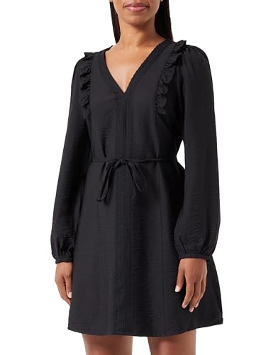 VERO MODA Damska sukienka Vmpura Ls Short Dress WVN minisukienka, czarny, XS