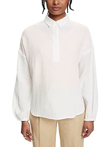 edc by ESPRIT Bluzka damska, 100 / biały, XL