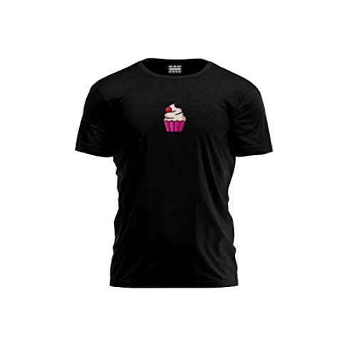 Bona Basics, Męski T-shirt z cyfrowym nadrukiem,% 100 bawełna, czarny, na co dzień, męskie topy, rozmiar: M, czarny, M