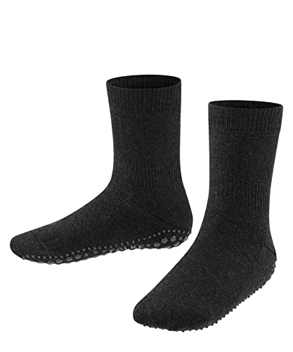 FALKE Uniseks - dzieci Kapcie Catspads K HP Bawełna, Wełna Merynosa z wypustkami na podeszwie 1 Para, Szary (Asphalt Melange 3180), 19-22 (1-2 lata)