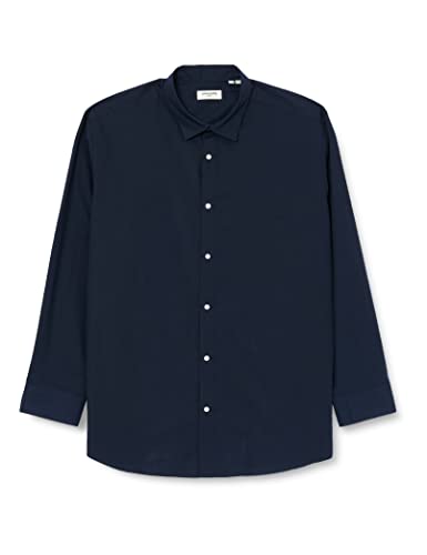 JACK&JONES PLUS Męska koszula Jjjoe Ls Plain Pls, granatowy blezer, 3XL