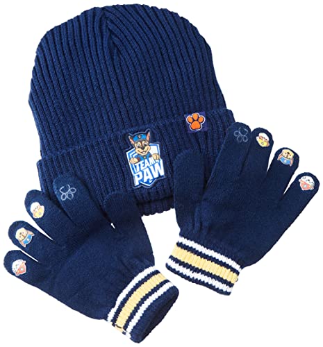 Disney Czapka rękawica łapa Patrol, granatowa, jeden rozmiar dla chłopca, granatowy, rozmiar uniwersalny