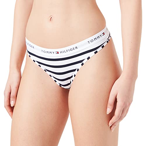 Tommy Hilfiger Damskie stringi, Wuw/Wlw Breton Stripe Navy, S, Wuw/Wlw Breton paski granatowe, S